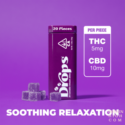 Blackberry (2:1 CBD:THC) Gummies 20 Pieces by Drops obtain high
